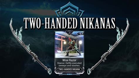 Only three two-handed nikana even exist. There should not be more skins for a weapon class than there are actual weapons of that class. The next time someone comes up with the idea that the game needs yet another skin for the giant anime swords no one uses just stop, step back and come up with literally anything else instead.. 