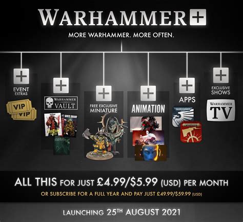 Warhammer Plus Streaming Service to Launch August 25
