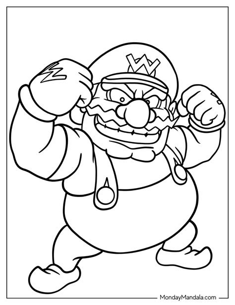 Wario Coloring Page
