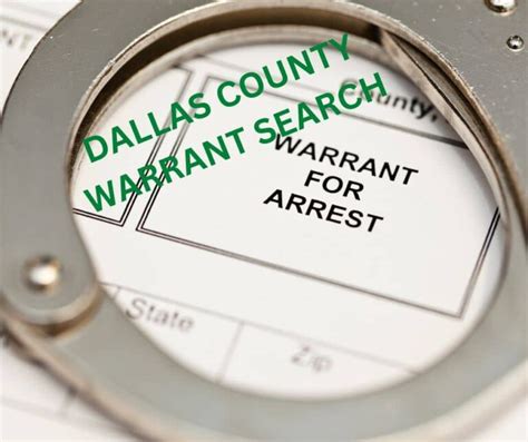 Dallas County Texas Warrant Search. In order to search
