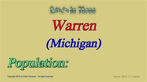 Warren Michigan Population in 2010 Digits in Three YouTube