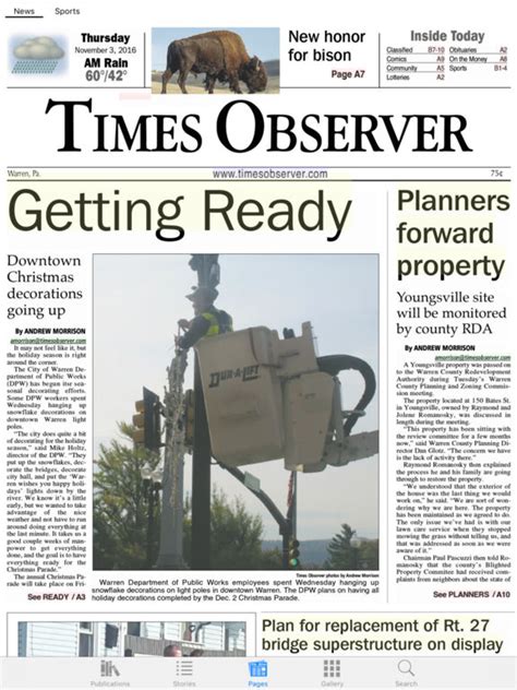 Times-Observer, Warren PA. December 28, 2023 ·. The Warren County Commissioners have approved a 2024 budget that includes a 2-mill tax increase. The …. 