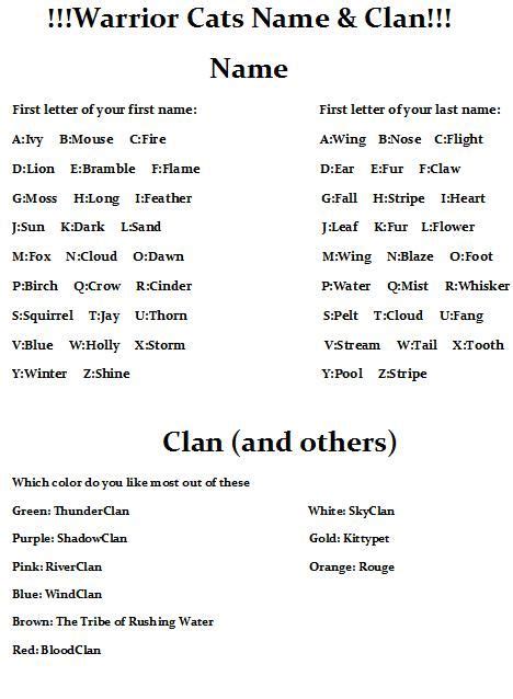 Warriors clan name generator. Things To Know About Warriors clan name generator. 