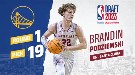 Warriors select Santa Clara's Brandin Podziemski No. 19 in NBA Draft