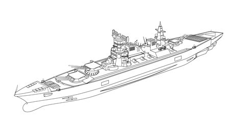 Warship Drawing