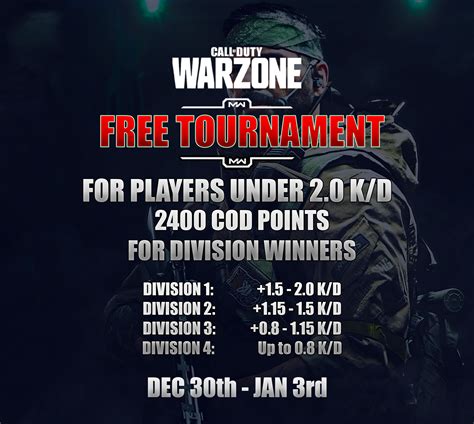 Warzone tournaments today. Announced in May, the 2021 World Series of Warzone (WSOW) will be by far the most grandiose series of Warzone tournaments to date. WSOW will feature four tournaments across NA and EU regions, with the biggest prize pool to date - $300,000 per tournament! There will be two Duos and two Trios tournaments, one per region, and the event will be a combination of invited Warzone content creators and ... 
