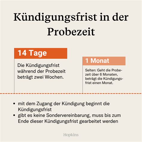 Was bedeutet 2 wochen kündigungsfrist in der probezeit