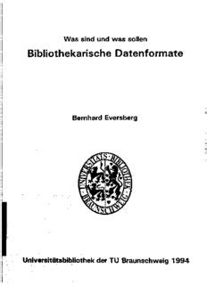 Was sind und was sollen bibliothekarische datenformate. - Interpretation of canine and feline urinalysis ralston purina company clinical handbook series.