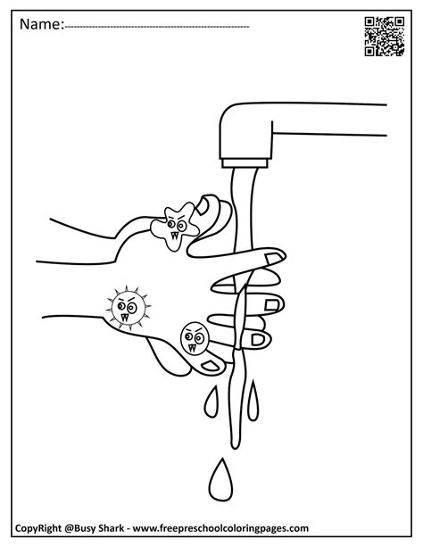 Washing Hands Coloring Shee
