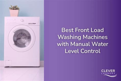 Washing Machine Manual Water Level Control