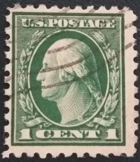 Perforation: 12.5. Color: Gray green. The Series of 1919 1&#