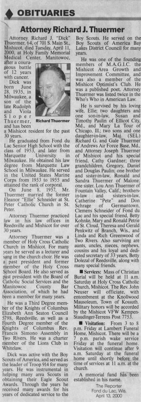 Washington Daily News Obituaries Today