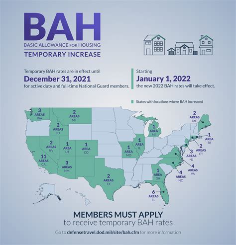 Washington bah. MILITARY HOUSING AREA: WASHINGTON, DC METRO AREA (DC053) MONTHLY ALLOWANCE: W 5 with DEPENDENTS: W 5 without DEPENDENTS: $ 3600.00: $ 3183.00: See BAH Frequently Asked Questions for more information. For other BAH concerns, contact your service's BAH POC. ... 