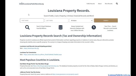 Washington parish la property search.  Save time with streamlined property records ...