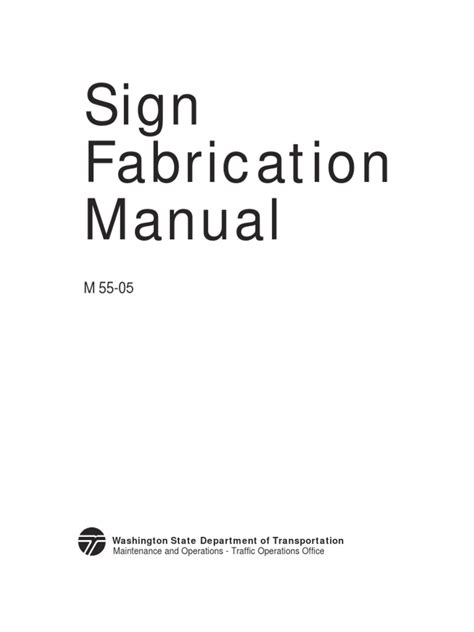 Washington state department of transportation sign fabrication manual. - Igcse study guide for first language english igcse study guides.