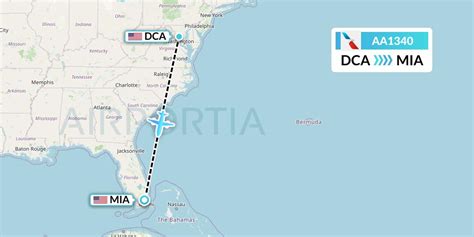 Connecting flights between Washington, DC and Miami, FL. Here is a list of connecting flights from Washington, District of Columbia to Miami, Florida. This can help you find a one-stop flight with the shortest layover time. We found a total of 35 flights to Miami, FL with one connection: Airline routes; American Airlines DCA to DFW to FLL. 