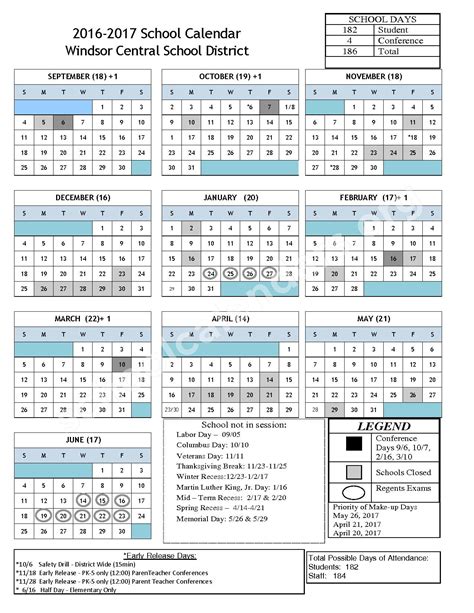 Washingtonville Csd Calendar