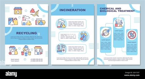 Waste disposal methods brochure template Vector Image
