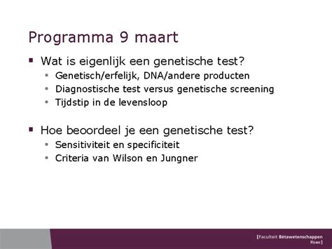 Wat is een genetisch screening