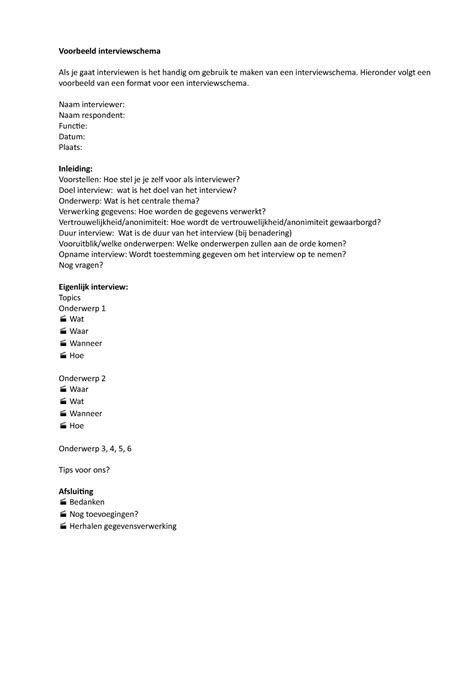 Wat is een interview onderwerp