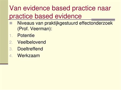 Wat is evidence-based werken