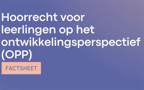 Wat is het ontwikkelingsperspectief