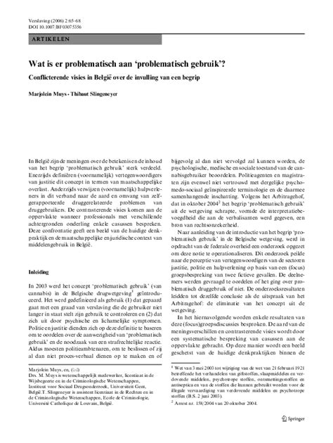 Wat is problematisch gebruik