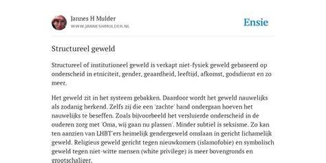 Wat is structureel geweld