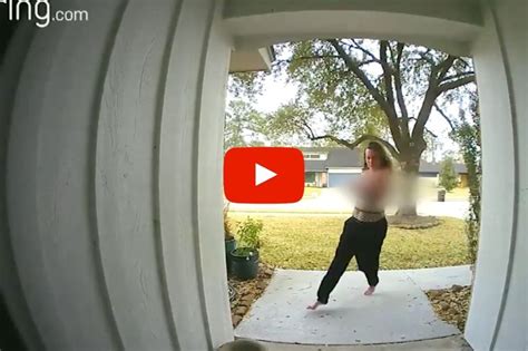 Watch: Braless Houston Porch Pirate Loses Her Top During …