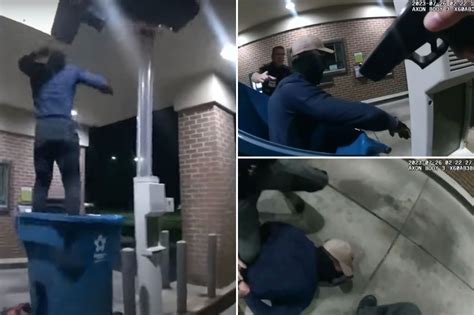 Watch: Ohio bank burglary suspect falls from ceiling, lands in recycling can near officers