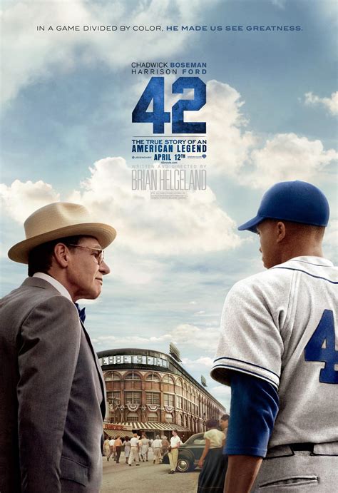 Watch 42 film. 2013. 2 hr 8 min. 7.5 (101,888) 62. 42 is a biographical sports film that was released in 2013, directed and written by Brian Helgeland. The movie showcases the life events of Jackie Robinson, the first African-American baseball player to play in Major League Baseball (MLB) during the modern era. The star-studded cast features Chadwick Boseman ... 