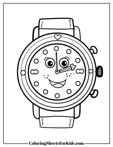 Watch Coloring Page