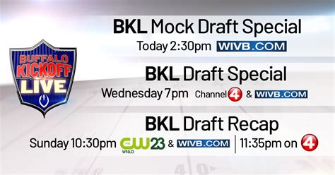 Watch Live: Buffalo Kickoff Live 2023 Mock Draft Special