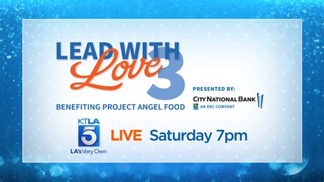 Watch Project Angel Food's 'Lead with Love' telethon 7-9PM Saturday on KTLA