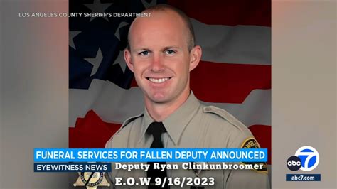Watch live: Funeral for slain L.A. County Sheriff's Deputy Ryan Clinkunbroomer