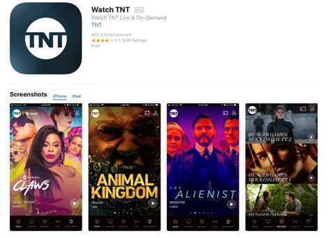 About this app. The TNT app makes watching live sports, movies and full episodes easy! Sign in with your TV Provider to catch live sports like NBA on TNT, NHL on TNT, U.S. Soccer, and TNT Originals like AEW: Collision and The Lazarus Project! Watch anytime, anywhere with the TNT app. Plus, enjoy classic shows and blockbuster movies …. 