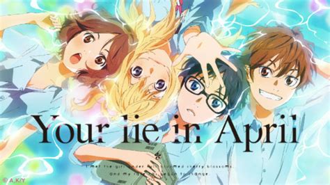 Your Lie in April. Kōsei Arima was a piano prodigy until his mother died when he was eleven years old. The shock of losing her made him lose any interest in piano, and his life has felt monotonous ever since. Then, when he's fourteen, his childhood friend Tsubaki introduces him to her classmate Kaori, a free-spirited violinist.