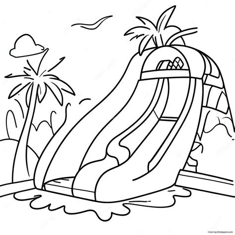 Water Slide Coloring Page