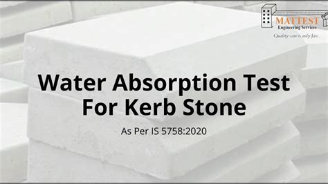 Water absorption of stone.  Syst.  There is no restriction on the maxi...