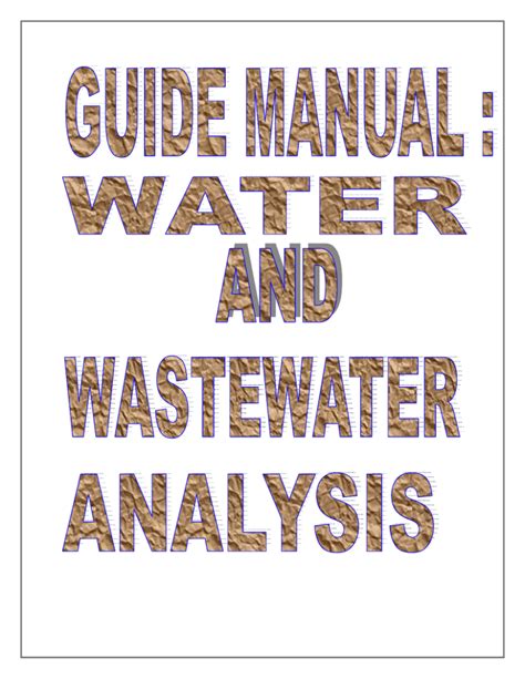 Water and waste water analysis manual. - Read unlimited books online haynes manual astra book.