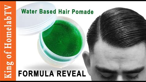 Water based pomade. The first step to make your own diy hair pomade is to boil the ingredients by making a double boiler by getting a cooking bowl with water in it to boil. Use a boiler to heat the water if you like. Use a small container to put in the cooking pot and put the water and flaxseeds in. As they are heating up, you should start to see them forming a gel. 