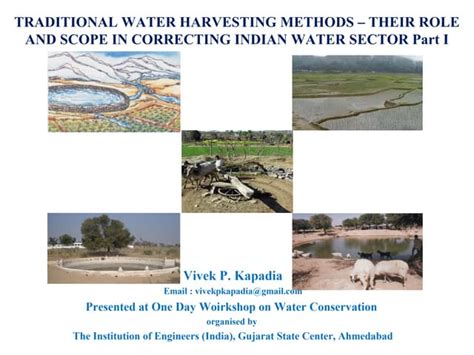Water conservation methods in india pdf.  Traditional water conservation techniques in India ...