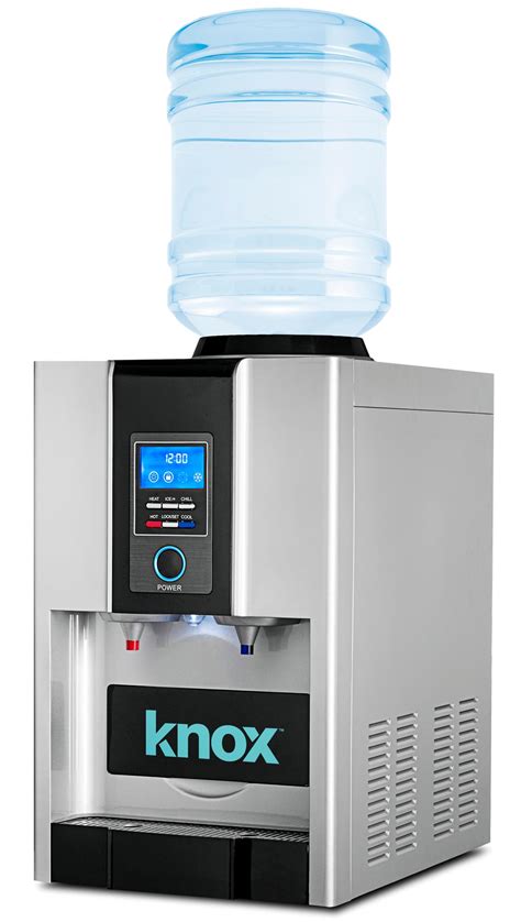 Water cooler with ice maker. Dimensions: 30" W x 28" D x 36- 3/8 " HStores up to 200 lbs of iceDispenses ice or water with the touch of a buttonSingle phase, 115v/60/1, 8 ft. power cord ... 