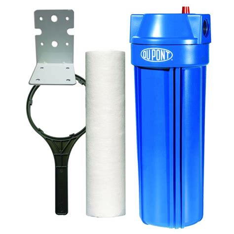 Water filter for house. The WGB21B whole house water filter is a great "point of entry" filtration system and an excellent alternative to the larger WGB22B (4.5"X20") water filter system for smaller homes or where limited space may be a concern. The WGB21B whole house water filtration system will filter water directly from your source. 