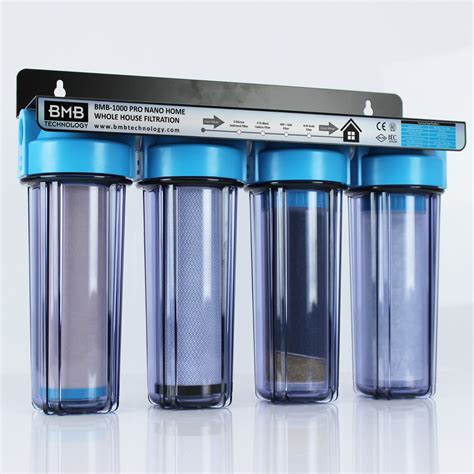 Water filtration system for whole house. The system includes pressure release buttons for each filter and pressure gauges for system monitoring. Have cleaner more convenient than any pitcher, faucet filter, or shower head systems. Express Waters 3-Stage Whole House Water Filtration System WH300SCGS is the complete solution for your home. 