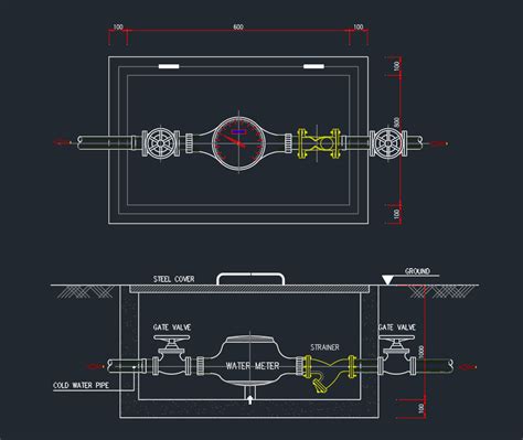 Water flow meter autocad drawing.  Flow Meter AutoCAD Block The AutoCAD DWG file offers a ...