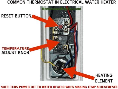 Water heater thermostat temperature differential.  The thermostat adjustm...