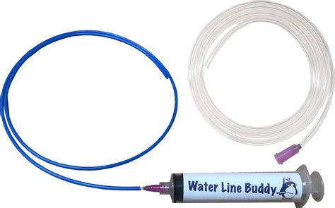 Water line buddy. 2. Water Line Buddy Deluxe – Frozen Water Line Tool – Quickly and Easily Unfreeze Your Refrigerator Water Dispenser – Universal Kit Works On All Fridges; 3. Eastman 41033 Braided Stainless Steel Ice Maker Connector; 4. Ice Maker Hose (20 FT) – Refrigerator Hose – Fridge Icemaker Water Supply Line – ¼” x ¼” Connections ... 