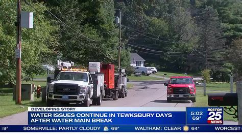 Water main break in Tewksbury leaves frustrated families without running water for days