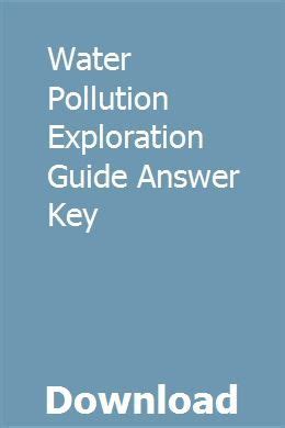 Water pollution exploration guide answer key. - Earth science lab manual answer key.